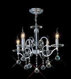 Diyas Zinta 4 Light Pendant Light in Polished Chrome with Crystal